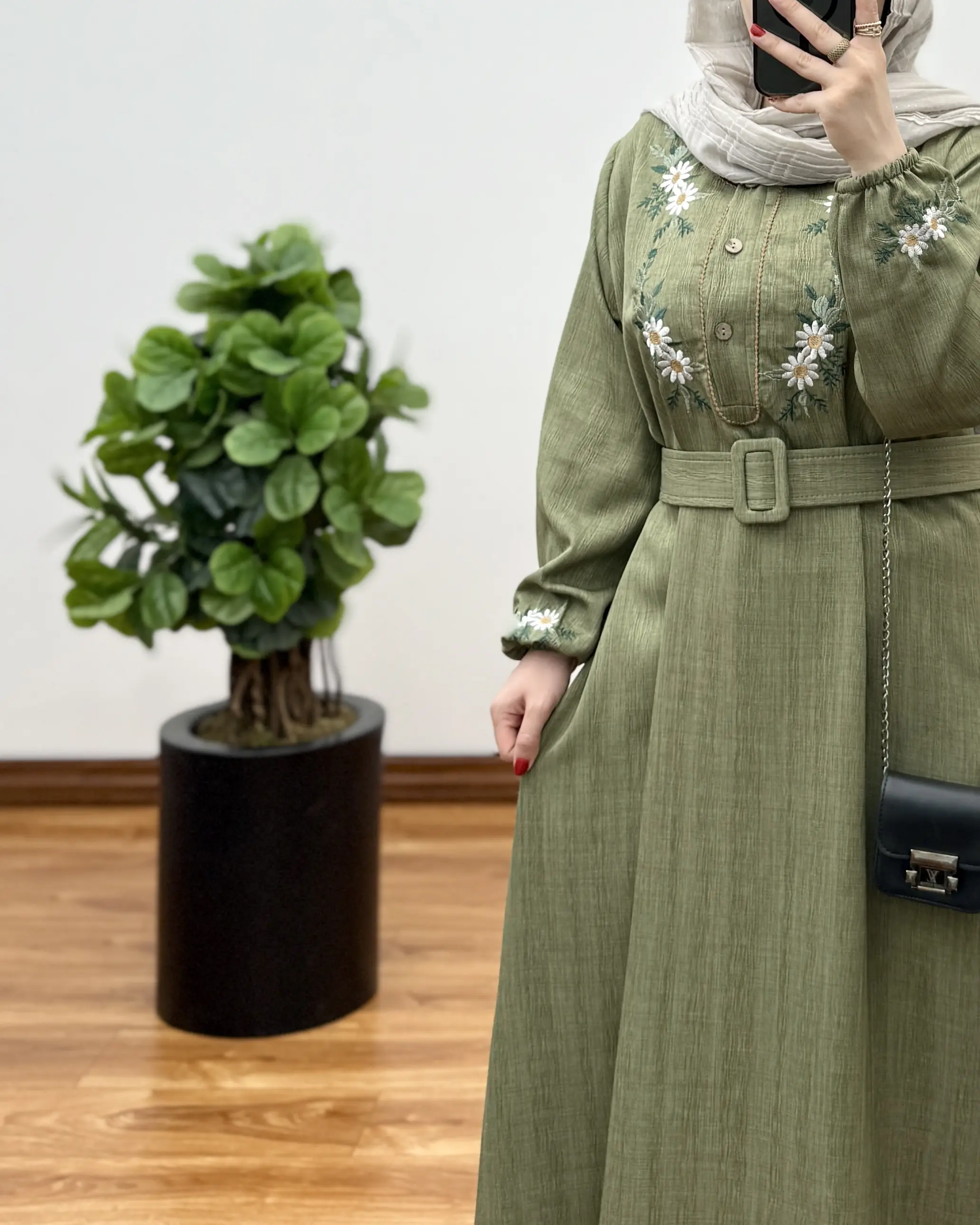 مانتو زنانه بلند قواره دار مدل شهربانو طرح گل